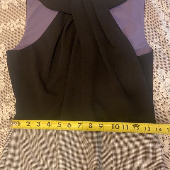 White House Black Market MIXED MEDIA Suiting Sheath Dress Halter Neck NEW SZ 4 - Picture 14 of 16